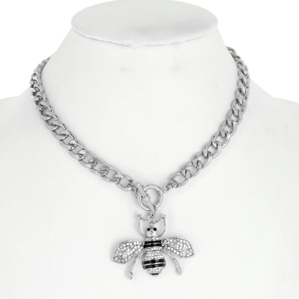 Bumble Bee Bling Chain Necklace